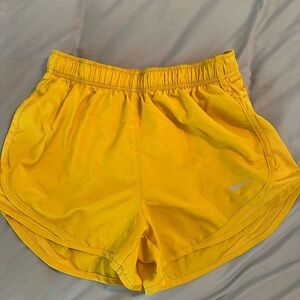 Nike Yellow Athletic Shorts Lightweight Performance
